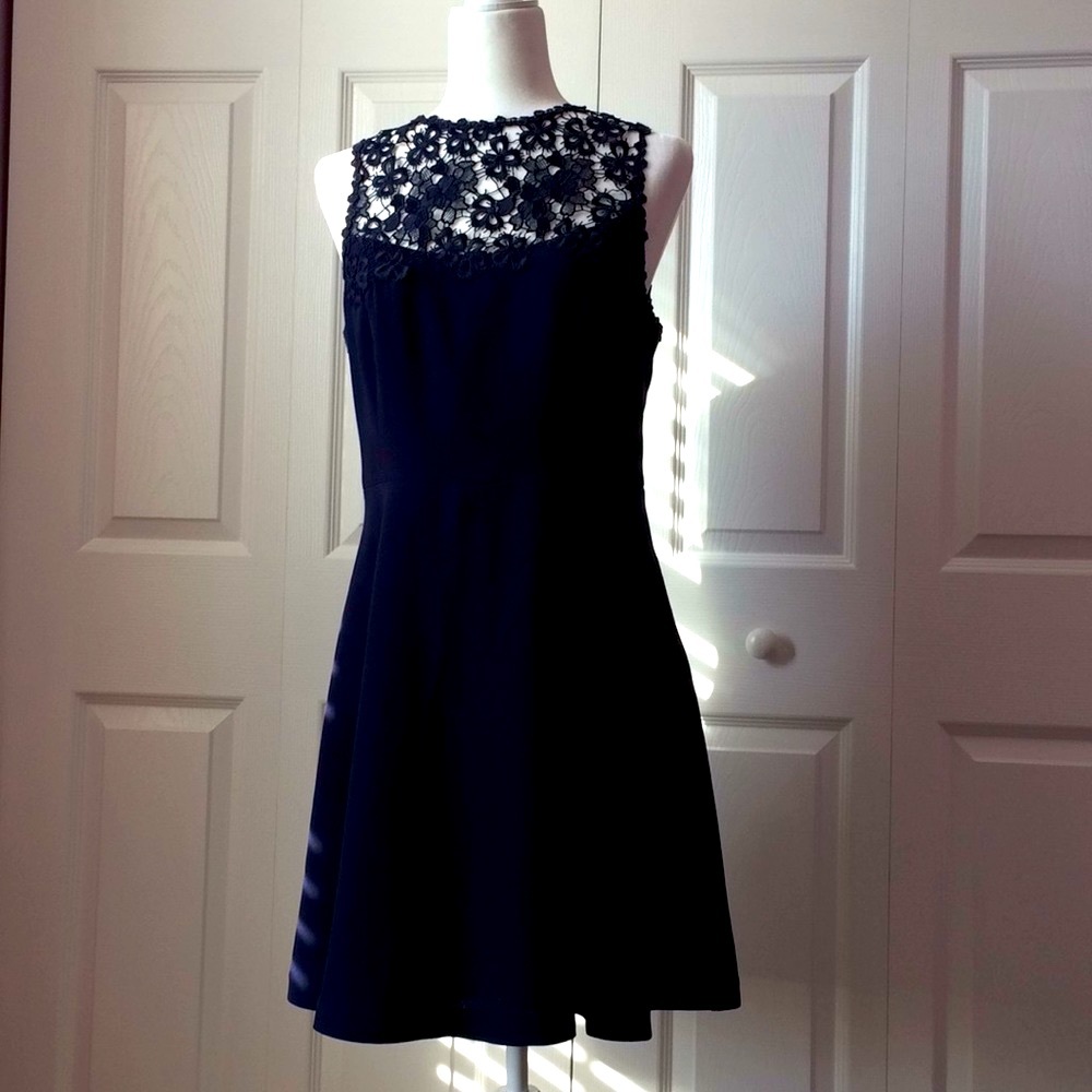 Spotlight by Warehouse Navy dress with lace details